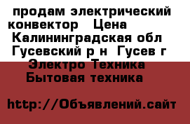 продам электрический конвектор › Цена ­ 1 500 - Калининградская обл., Гусевский р-н, Гусев г. Электро-Техника » Бытовая техника   